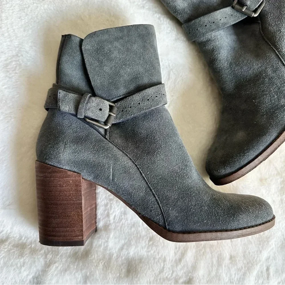 Splendid Women’s Callen Suede Buckle Ankle Bootie Size 9